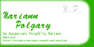 mariann polgary business card